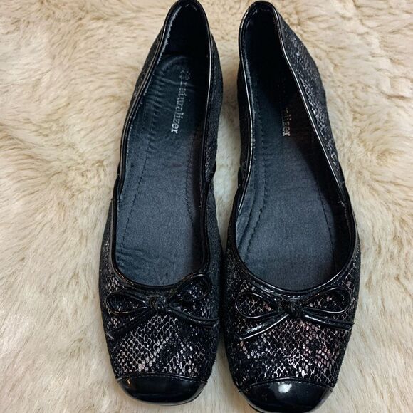Naturalizer Black Snake Print Ballet Flats size 7 - Picture 3 of 9